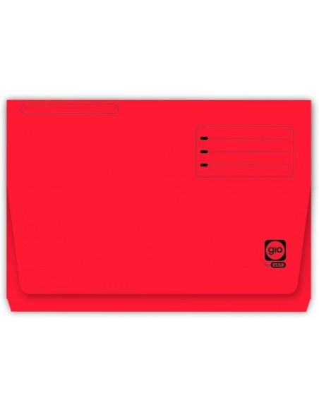 PAQ 25 SUBCARPETAS Fº BOLSA Y SOLAPA 320G ROJO